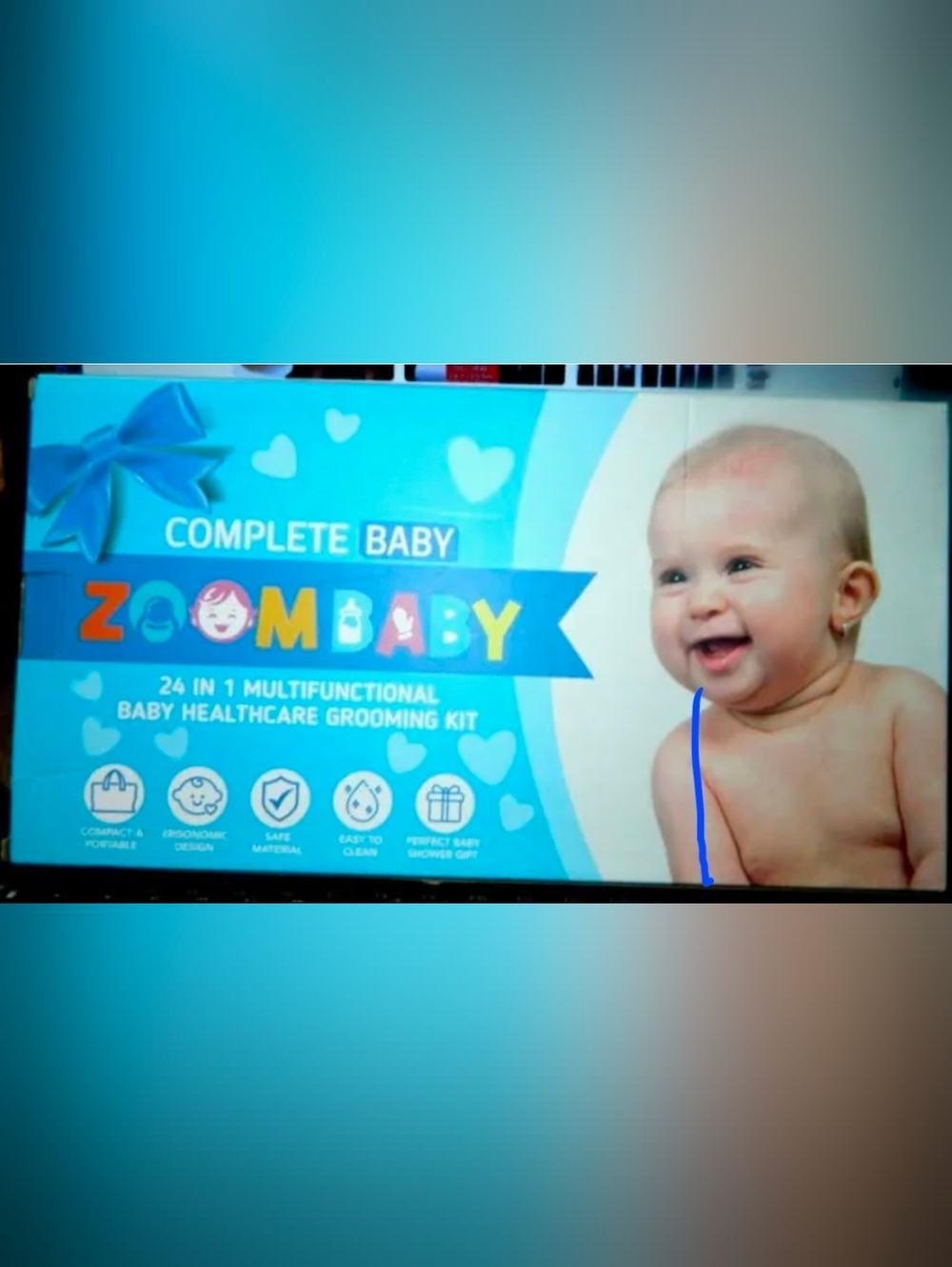 Multifunctional Baby Care Grooming Kit - Aqua Blue